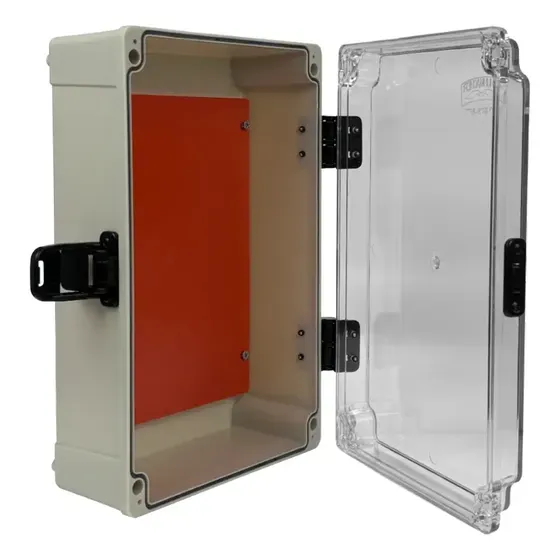 Caixa de montagem com tampa transparente