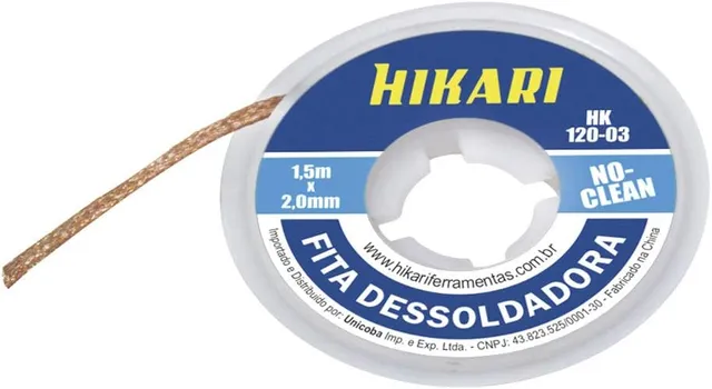 Hikari malha dessoldadora 2,0mm no-clean