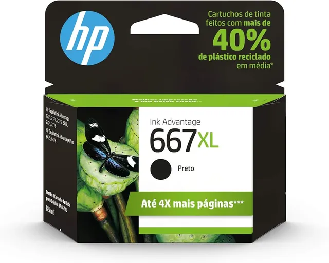 Cartucho HP 667XL Preto Original 3YM81AB