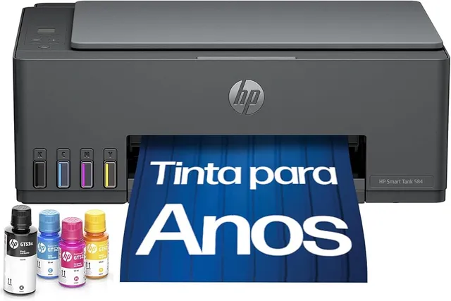 Impressora Multifuncional HP Smart Tank 584 Tanque de Tinta Wi-Fi