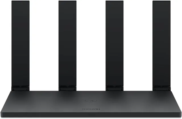 Roteador HUAWEI AX2S Wi-Fi 6 preto com antenas internas