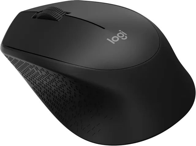 Mouse sem fio Logitech M280 preto com receptor USB
