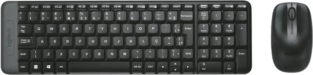 Logitech MK220 Combo Teclado e Mouse Sem Fio Compacto