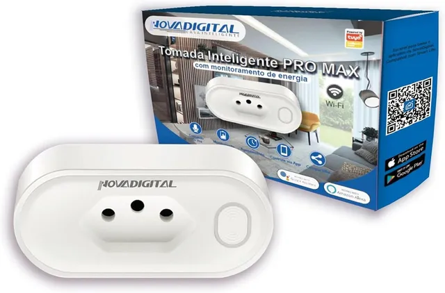 Tomada inteligente NovaDigital 20A com medidor