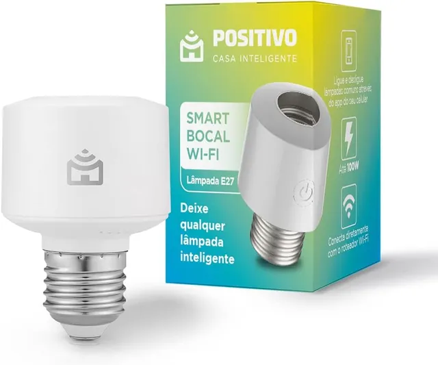 Smart Bocal Wi-Fi Positivo Casa Inteligente com soquete E27
