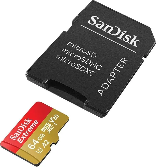 Cartão microSDXC SanDisk Extreme de 64 GB classificação A2