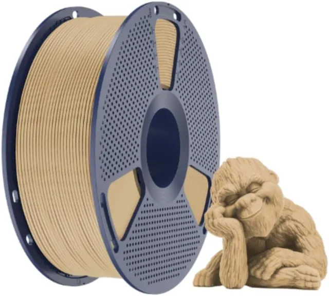 Filamento Sunlu PLA Wood Madeira Marrom Claro 1 kg