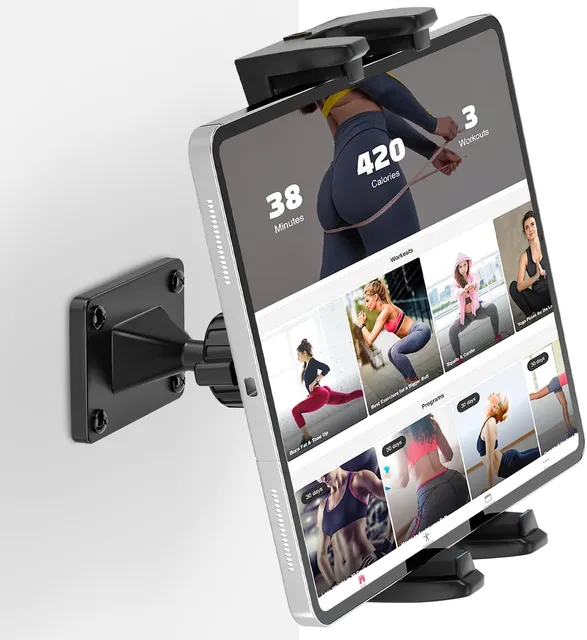 Suporte de Parede para Tablet com Rotação 360° e Base de Metal