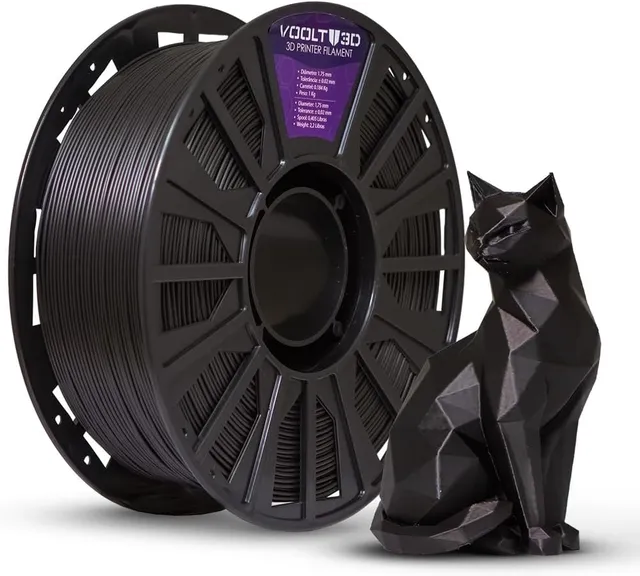 Voolt3D Filamento PLA Preto 1 kg 1,75 mm